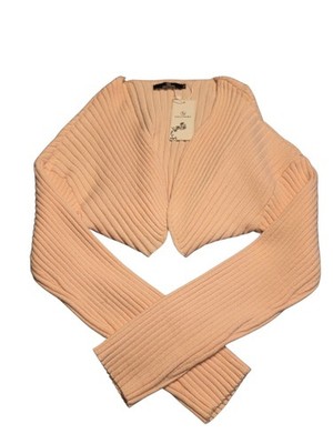 Lillusory NWT Preppy Pink Ribbed Longsleeve Shrug Cardigan Sweater Size XL