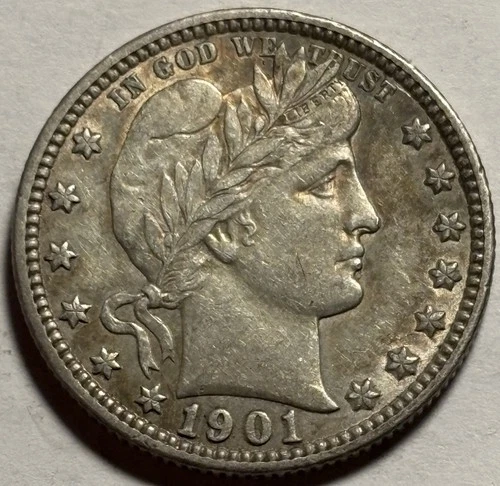 1901 Barber Quarter — AU Condition 🔥