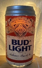 Vintage Budweiser Bud Light Lighted Blow Mold Beer Can 32”