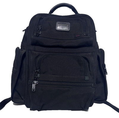 TUMI Alpha T-Pass Brief Backpack Black Ballistic Nylon #26578DH Laptop Pocket
