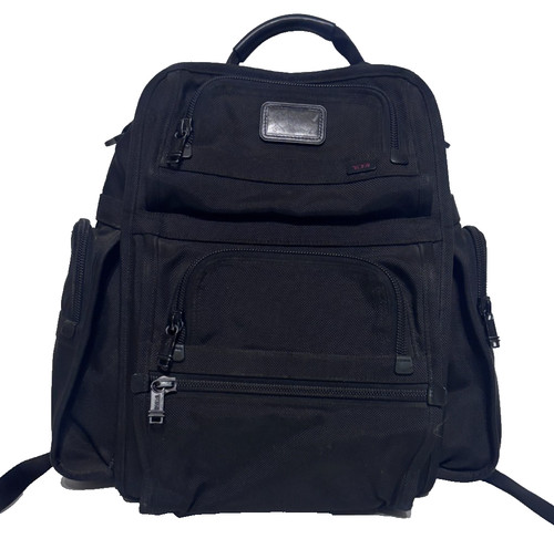 TUMI Alpha T-Pass Brief Backpack Black Ballistic Nylon #26578DH Laptop Pocket