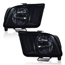 Headlight Assembly for Ford Mustang 2005 2009 Smoky Lens Black 4R3Z13008AA