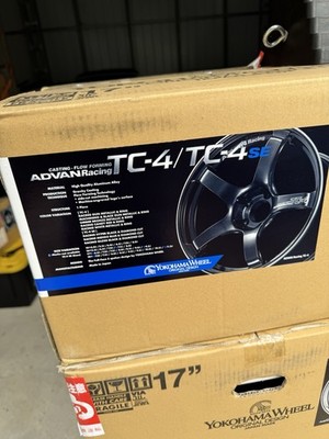 ADVAN RACING TC-4 TC4 SE 17x9 5x114.3 +45 WHEELS RIMS R.G BLACK JDM