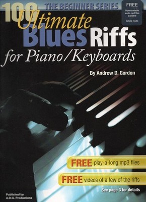 100 Ultimate Blues Riffs for Piano/Keyboards Beginner Series Book/audio files