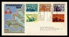 DR WHO 1959 NETHERLANDS FDC SUMMER SEMI POST COMBO R56154