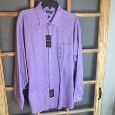 NWT Arrow Man's LS Purple Fitted Shirt Size 18-34/35 25x32