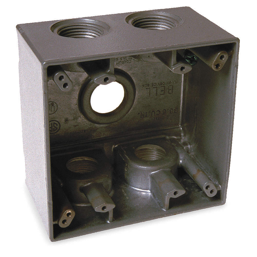 BELL 5389-0 Weatherproof Box,1 in Hub,5Inlet 2DCW5 BELL 5389-0 Weatherproof Box,1 in Hub,5Inlet 2DCW5