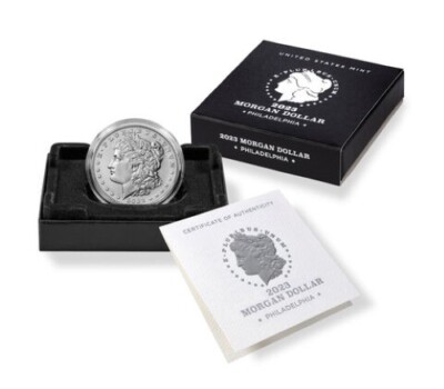 2023-P MORGAN SILVER DOLLAR UNCIRCULATED IN OGP WITH COA ''23XE'' IN STOCK (SD091)