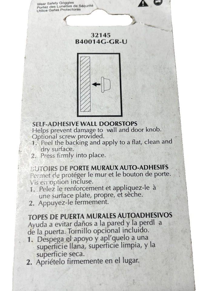 Paquete de 2 topes de puerta de pared Brainerd gris Foto 2 de 2