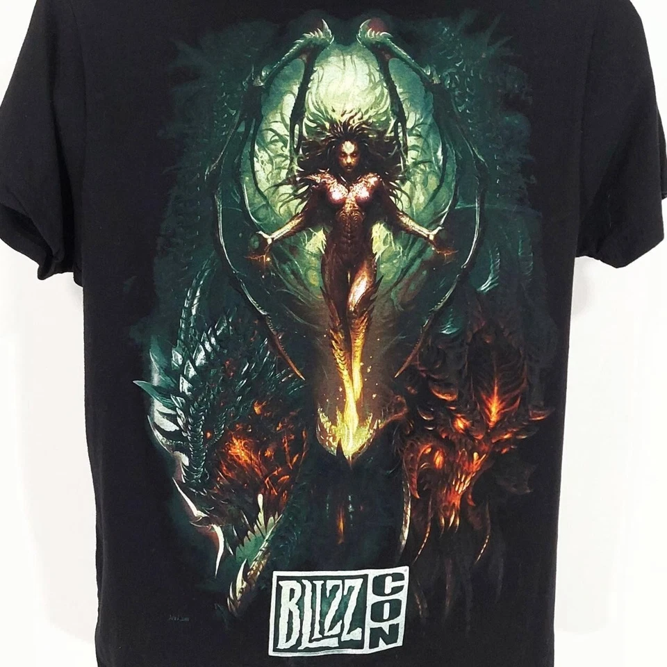 Camiseta Rara Blizzcon 2010 Starcraft x Warcraft x Diablo III Blizzard Art. Talla M. Foto 4 de 4