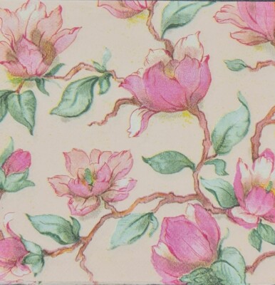TWO Individual Napkins Magnolia Flowers Lunch for Decoupage (122)
