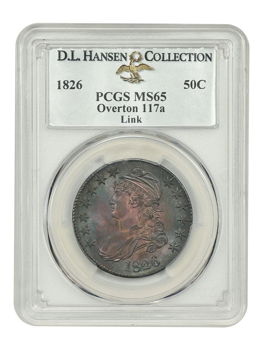 1826 50C PCGS MS65 (O-117a) ex: D.L. Hansen/Link
