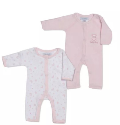 2x rosa Inkubator Schlafanzüge