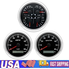85mm Gps Speedometer 0-80mph Tachometer 0-8000rpm 85mm 4in1 Gauge For Car Marine