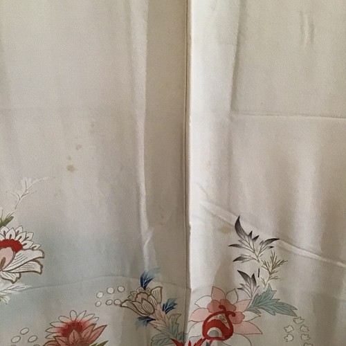 Kimono Houmongi Giapponese Houmongi Rosa Avorio Floreale - Foto 10 di 14