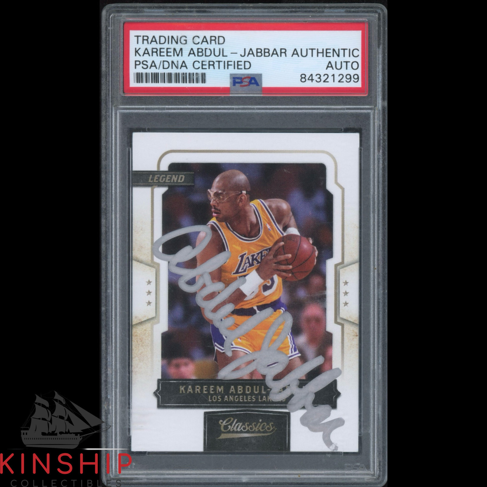 Kareem Abdul-Jabbar signed 2015 Panini Card PSA DNA Slab Lakers HOF Auto C3805