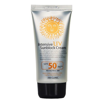 [ 3W Clinic ]  Intensive UV Sunblock Cream SPF50 PA+++ 70ml
