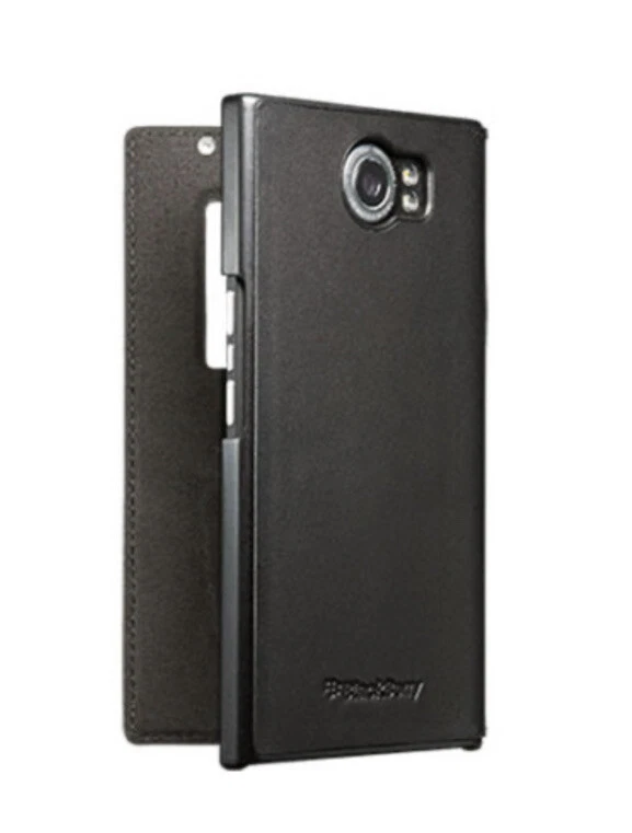 Funda inteligente abatible BlackBerry Priv de cuero genuino original Blackberry OEM Foto 2 de 3