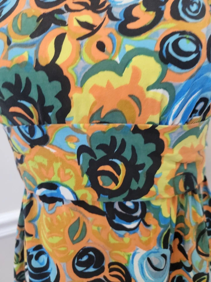 Vtg. Traina-Norell New York Floral Silk Mini Dress- 50's - Image 3 of 4