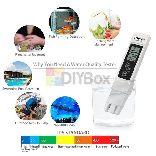 Water Quality Test Meter Digital Tool TDS&EC Temperature 0-9990 ppm Measurement - Picture 7 of 11