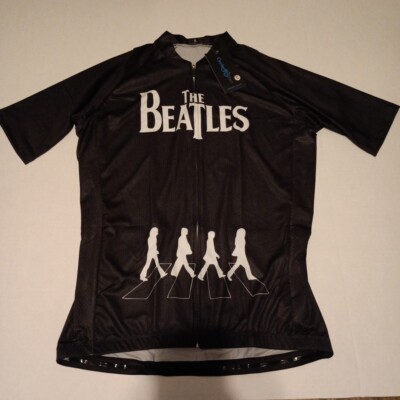 The Beatles Cycling Jersey Men's XL XLarge Black Cycle Run 100% Polyester
