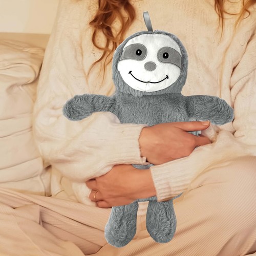 SLOTH 1L Hot Water Bottle With Novelty Soft Plush Removable Cover Christmas Gift - Picture 4 of 6