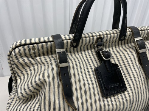 Borsone Billy Kirk denim righe pelle cotone borsone medico strumento weekend - Foto 2 di 14
