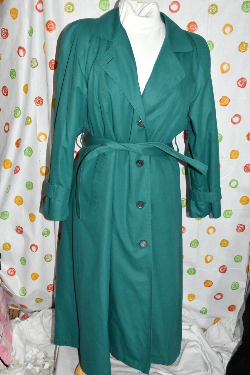 London fog hotsell green trench coat