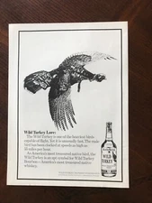 1976 vintage original print ad Austin Nichols Wild Turkey Whiskey