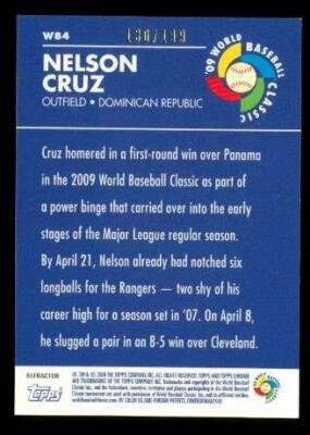 2009 Topps Chrome World Baseball Classic Blue Refractor 130/199
