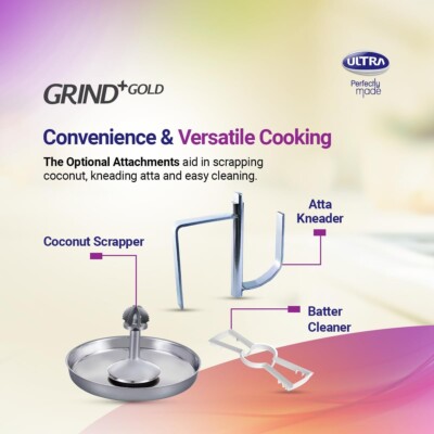 Elgi Ultra 2 Litre Grind+ Gold Table Top Wet Grinder 220V Express