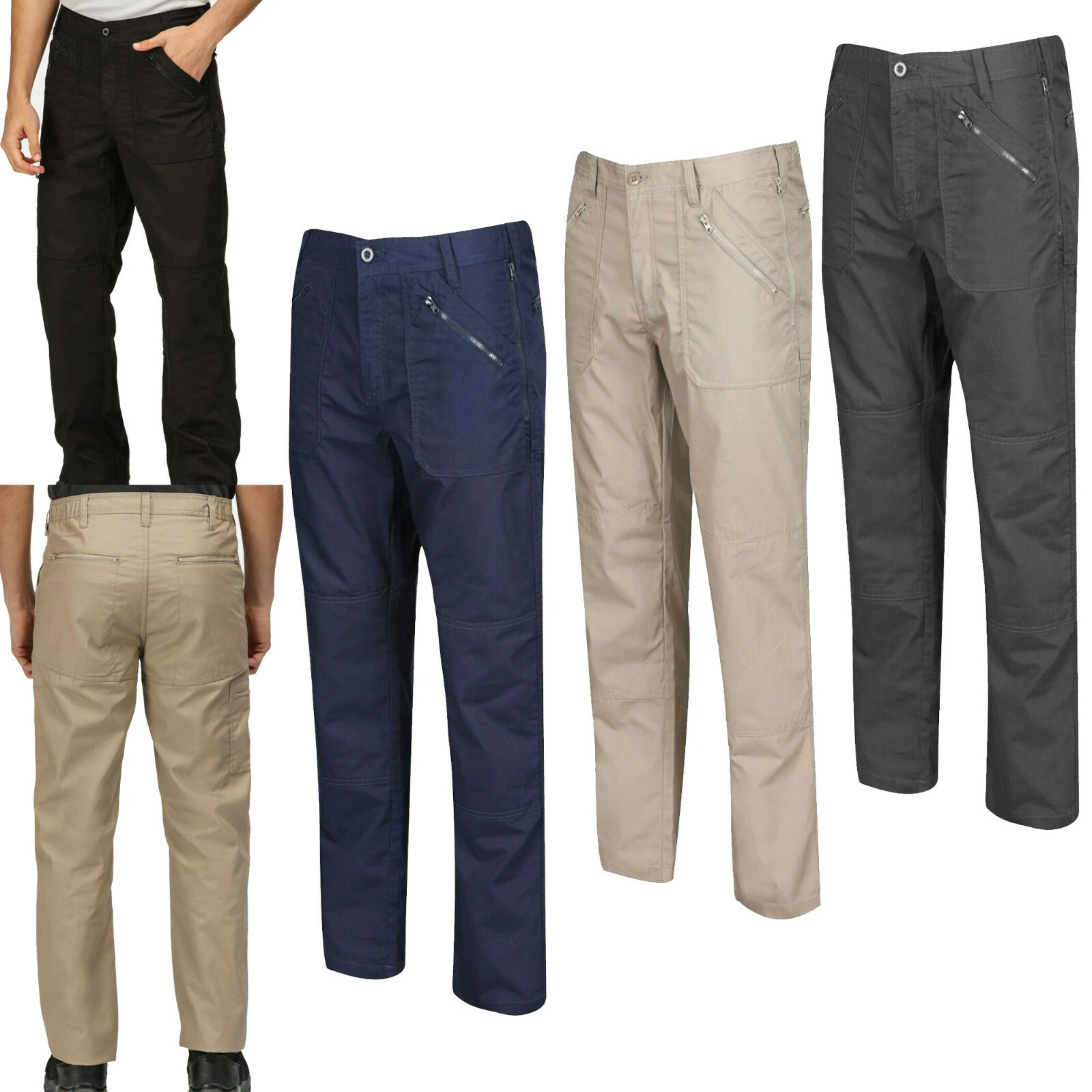 Regatta Work Trouser Hiking Fishing Lightweight Cargo Summer Outdoor Action Pant