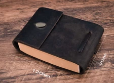 loose leaf Writing note Notebook sketchbook Diary Notepad leather coffee Q353-1