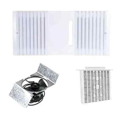 Rush Hampton/TekQuest CA-90 Ductless Exhaust Kit Fan, Grill, Filter - WHITE