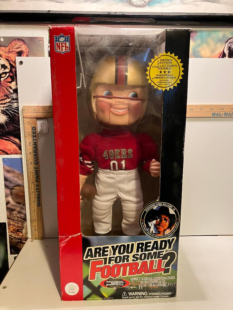 RARE NFL San Francisco 49ERS ROCKIN' RANDALL SINGING FIGURE