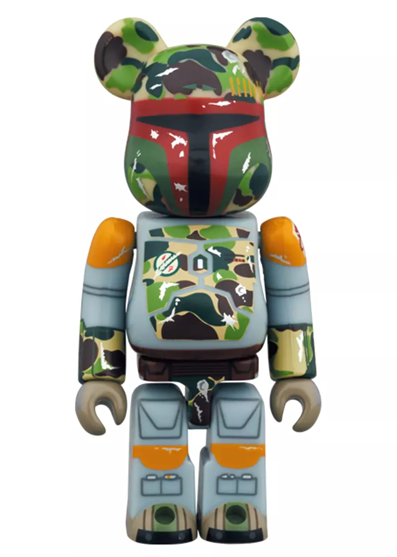 BE@RBRICK × STAR WARS BOBA FETT 100% & 400% BAPE ABC CAMO