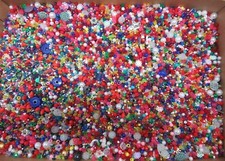 WHOLESALE LOT 25 LBS Assorted Mixed Beads Sequins Jewelry Making Kids Crafts