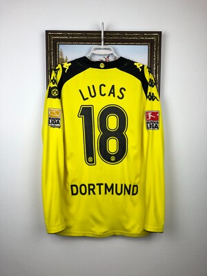 Borussia Dortmund Home football shirt 2009 Soccer #18 Lucas Mens