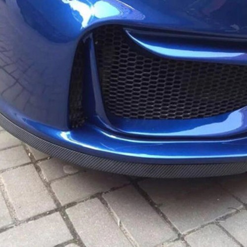 Universal Car PU Carbon Fiber Styling Front Bumper Lip Splitter Valance Chin YG - Picture 9 of 10