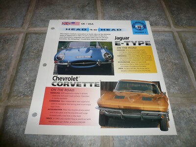 Jaguar E-Type and Chevrolet Corvette UNIQUE IMP BROCHURE 