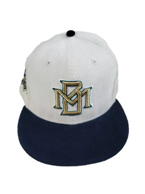 Milwaukee Brewers Hat Off White Corduroy 25 Anniversary New Era Fitted Size 8