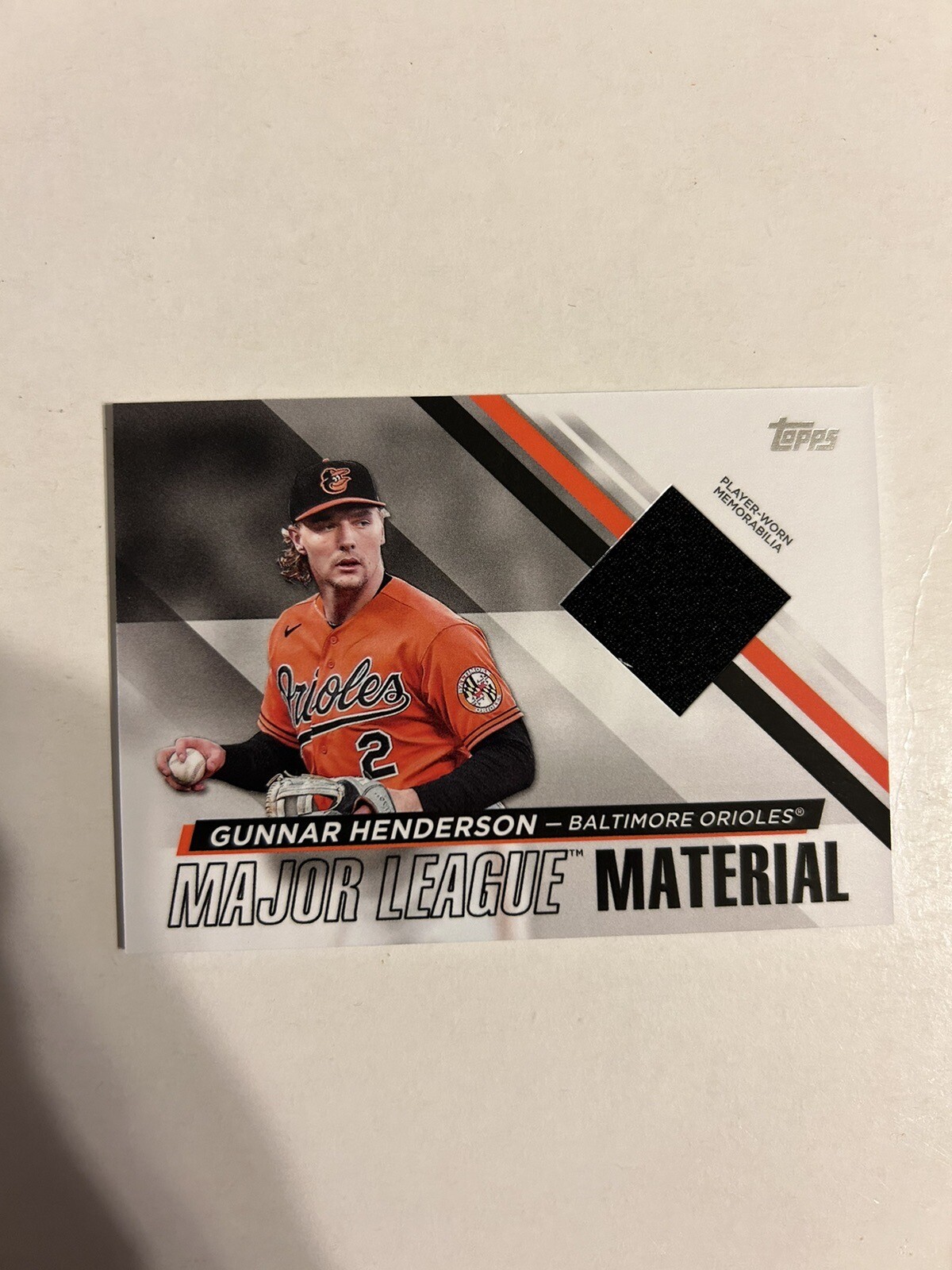 2024 Topps Series 1 Gunnar Henderson Major League Material MLM-GH Orioles MLB