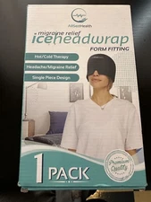 AllSett Health Migraine Relief Ice Head Wrap Headache Hat Hot Cold Form Fitting