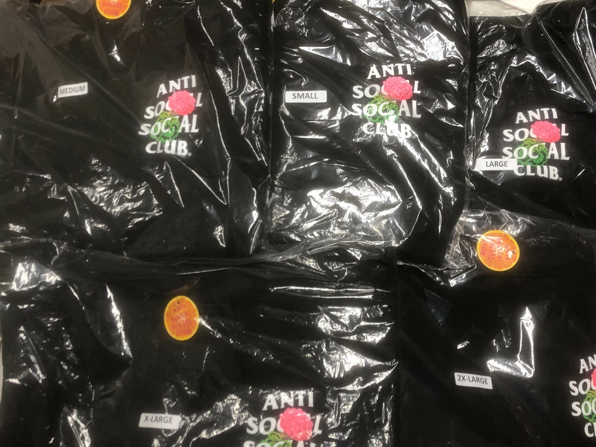 DS Anti Social Social Club White ASSC Produce Black Hoodie Supreme BAPE  KITH FOG | eBay