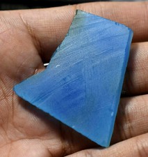 Untreated 72.00 Ct Natural Chalcedony Deep- Blue Translucent Superb Rough Slab