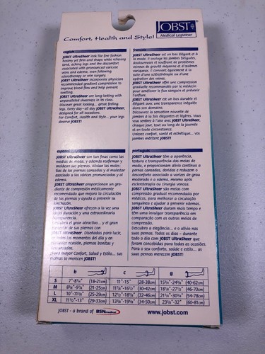 Jobst Ultrasheer Thigh 20-30 Closed Toe Lace Midnight Navy Sm - Picture 4 of 4