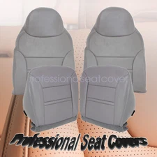 For 2000-2001 Ford Excursion Limited Leather Driver & Passenger Seat Cover Gray