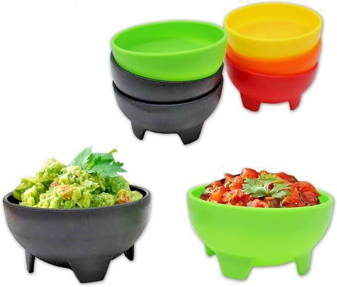 4 PC BPA FREE Plastic Salsa Bowl Set Mexican Chips Guacamole Dips Bowls Serving eBay