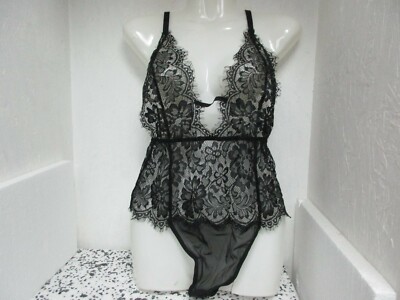 Adore Me  Women's  Anouchka Unlined Bodysuit Black Size Small New !!!