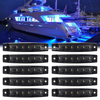 10-Pack Marine LED Boat Lights - IP67 Waterproof 12V DC Interior Lighting For Boats